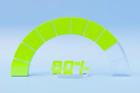 3d illustration of speed measuring speed icon. Colorful  panel  icon, pointer Illustrazione stock