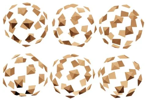 3D illustration Sphere with connected lines. Global digital connections. Wire Illustrazione stock