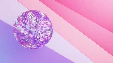 3D illustration of a sphere representing global market and space for content Stock Illustration