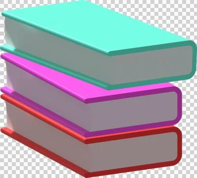 3D illustration stack of books symbol icon Illustrazione stock