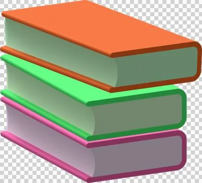 3D illustration stack of books symbol icon Stock Illustration
