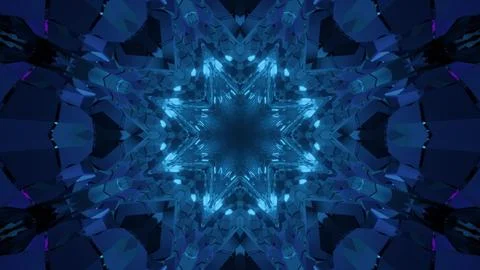 3D illustration of star shaped crystal Stock Illustration