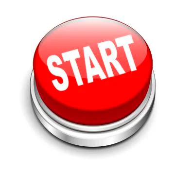 3d illustration of start button Stock Illustration