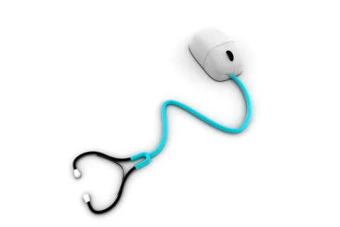 3d illustration of stethoscope Stock Illustration