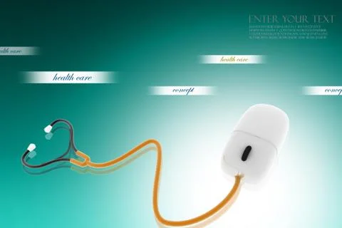 3d illustration of stethoscope Stock Illustration