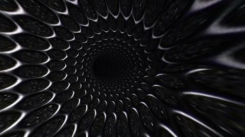 3d illustration of Structural  Background Tunnel Polygon Mash Illustrazione stock