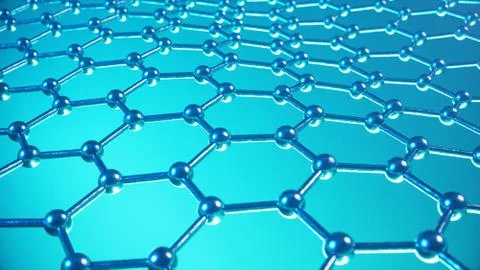 3d Illustration structure of the graphene or carbon surface, abstract Stock Illustration