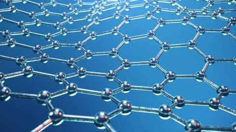3d Illustration structure of the graphene or carbon surface, abstract Stock Illustration