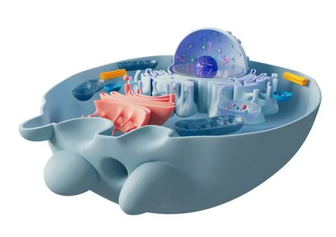 3d Illustration of Structure of a Human Cell Version 2 Stock Illustration
