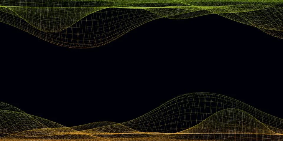 3d illustration structure line digital connection Grid futuristic abstract co Stock-Illustration