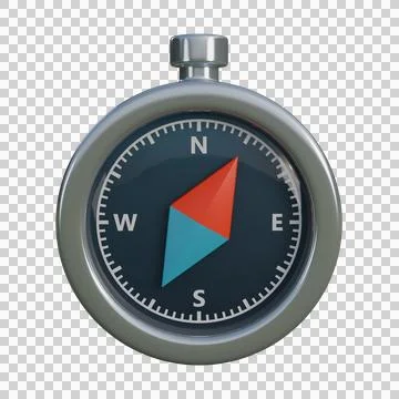 3D illustration of a stylish compass Illustration