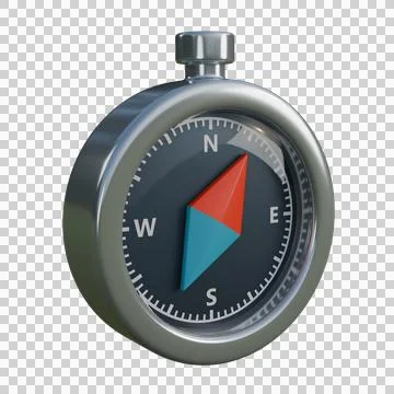 3D illustration of a stylish compass Illustration