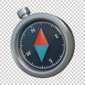 3D illustration of a stylish compass Illustration
