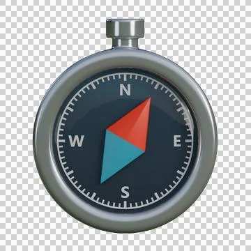 3D illustration of a stylish compass Stock Illustration