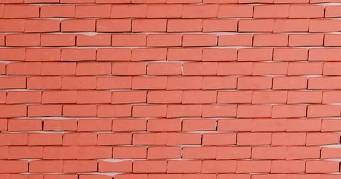 3d illustration of a stylized red brick wall Stock Illustration