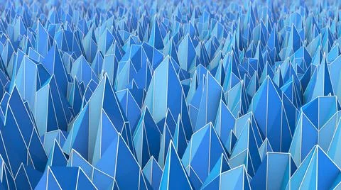 3d Illustration of a surface consisting of points and corners 스톡 일러스트