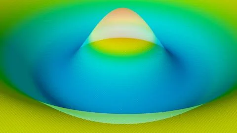 3D illustration of surface dimentional graph Stock Illustration