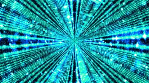 3D illustration of symmetrical pattern with luminous rays Stock Illustration