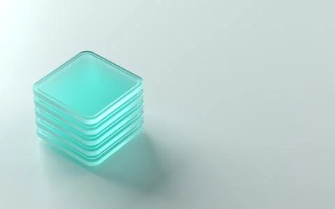 3D illustration tech chip Stock Illustration