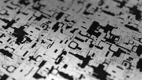 3d illustration of technological surface Stock Illustration