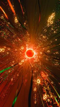 3D illustration. Technology background. Network, connection and data. Stock Photos