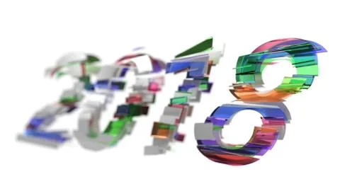 3d illustration of text with technological Stock Illustration