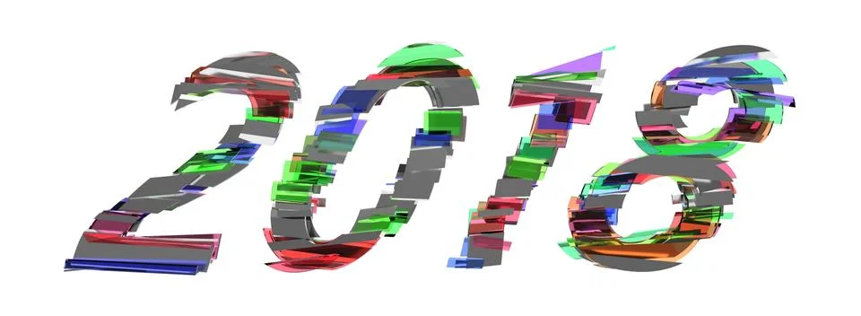 3d illustration of text with technological Stock Illustration