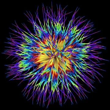 3D illustration of three-dimensional object like a virus Illustrazione stock