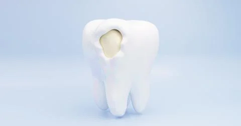 3d illustration of the tooth enamel shell Stock Illustration