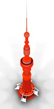 3d illustration of a tower. Stock Illustration