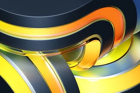 3D illustration, transparent   illusion isometric abstract shapes colorful sh イラスト素材