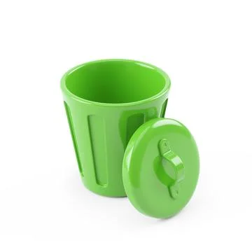 3d illustration of a trash can Stock Illustration