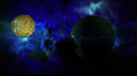 3d illustration - Two Planets Collide Stock Illustration