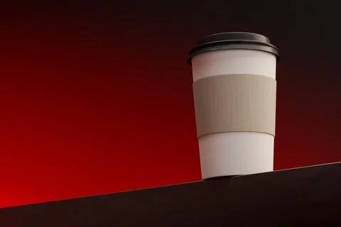 3D illustration of a typical coffee cup with space for your content Illustrazione stock