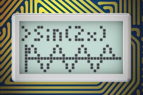 3D illustration of a typical LCD display module Stock Photos