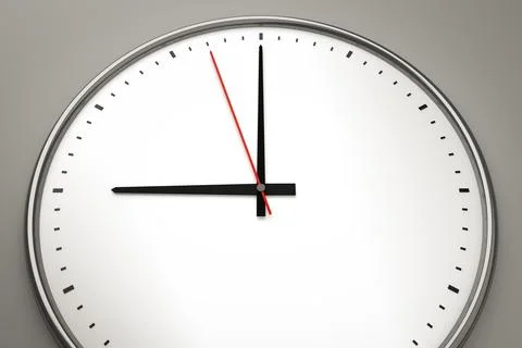 3d illustration of a typical office clock background Stock Illustration