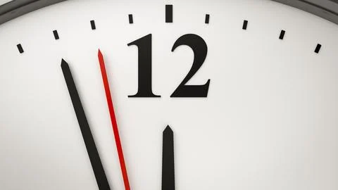 3d illustration of a typical office clock background Stock Illustration