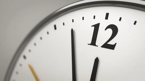 3d illustration of a typical office clock background Stock Illustration