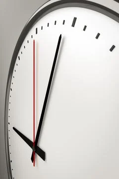 3d illustration of a typical office clock background Stock Illustration