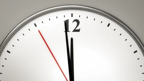 3d illustration of a typical office clock background Stock Illustration