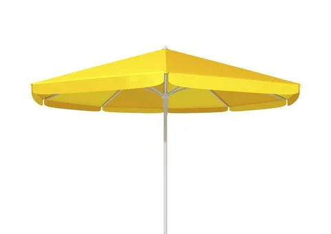 3d illustration of a typical yellow umbrella sunshade Stock Illustration