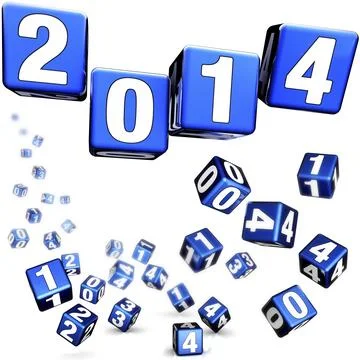 3D illustration of a upturn 2014 concept イラスト素材
