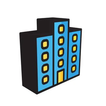 3D illustration vector and logo Building style icon perfect. Ilustración de archivo
