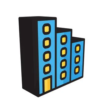 3D illustration vector and logo Building style icon perfect. Ilustración de archivo