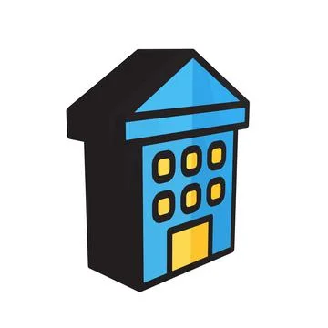 3D illustration vector and logo Building style icon perfect. Ilustración de archivo