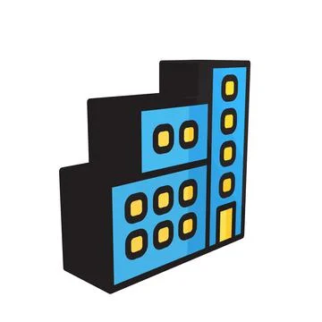 3D illustration vector and logo Building style icon perfect. Ilustración de archivo