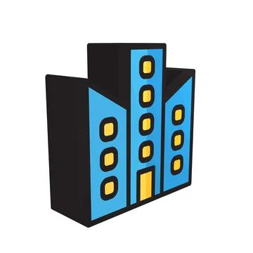 3D illustration vector and logo Building style icon perfect. Ilustración de archivo