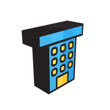3D illustration vector and logo Building style icon perfect. Ilustración de archivo
