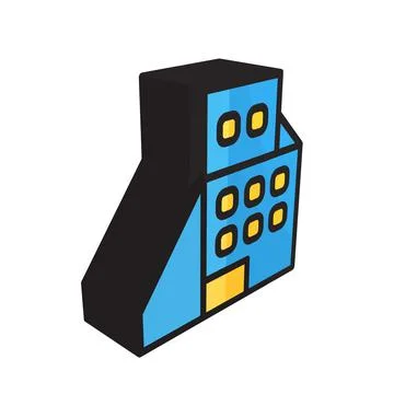 3D illustration vector and logo Building style icon perfect. Ilustración de archivo