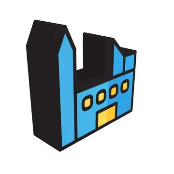 3D illustration vector and logo Building style icon perfect. Ilustración de archivo